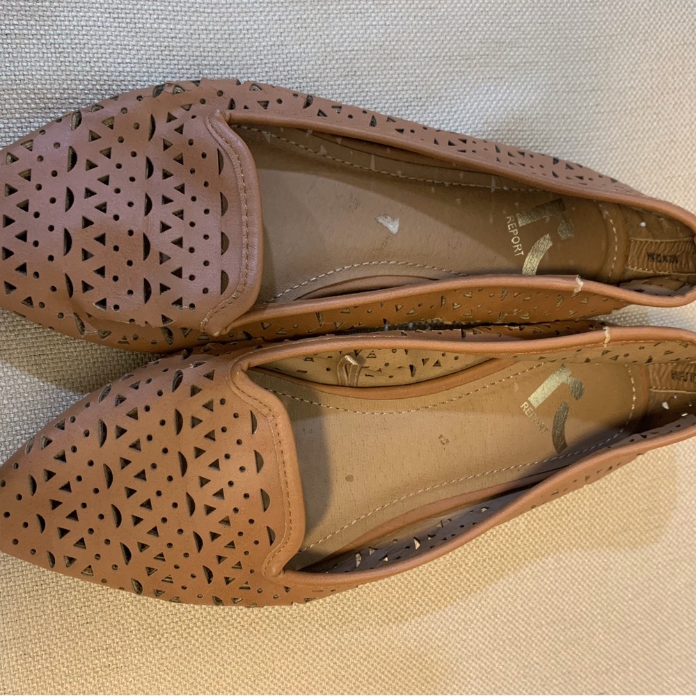 Report Tan Perforated Women's Loafers